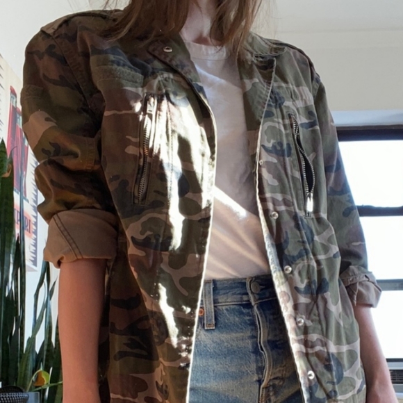 Topshop Jackets & Blazers - TOPSHOP Camo Field Utility Jacket Sz 4